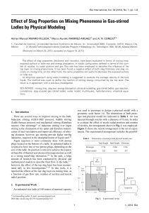 Dual plug   Effect of Slag Properties on Mixing Phenomena in Gas-stirred   AMA Villeda   2014