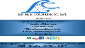 MSc. Dr. M. Carlos Lema. CIRUJANO PLÁSTICO