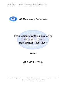 IAF MigrationtoISO450012018