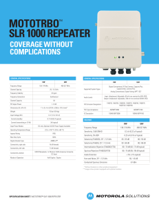 Mototrbo. Repetidor SLR1000