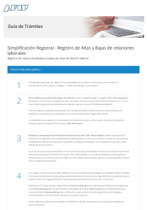 GT Simplificación Registral - Registro de Altas y Bajas de relaciones laborales