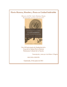 Flavio Herrera, Hombre y Poeta en Unidad Indivisible -2da. edición 2021