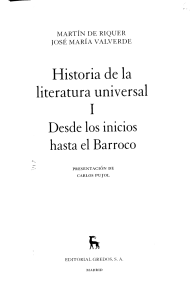 Historia de la Literatura Mundia Riquer Valverde