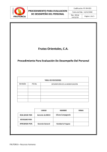 PC-RH-003 Procedimiento para evaluacion de desempeño del personal -Rev.00-141220
