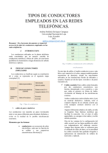 TIPOS DE CONDUCTORES EMPLEADOS EN LAS REDES TELEFÓNICAS