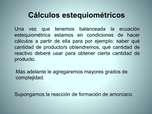 Calculos estequiometricos