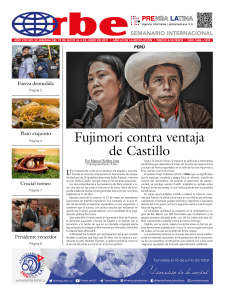 NO. 52 SEMANA DEL 29 DE MAYO AL 4 DE JUNIO DE 2021 - Fujimori contra ventaja de Castillo