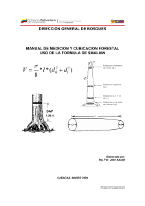 Manual de Medición y Cubicación Forestal uso de la formula Smalian 