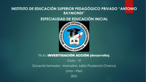 PROYECTO DE INVESTIGACION ACCION-ESTRATEGIA DE APRENDIZAJE EN 5  años