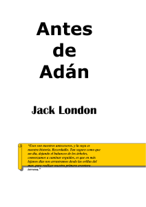 Antes de Adán. Jack London