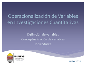 17 Operacionalización de Variables en Investigaciones Cuantitativas