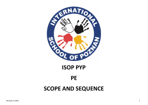 ISoP PYP PE scope and sequence
