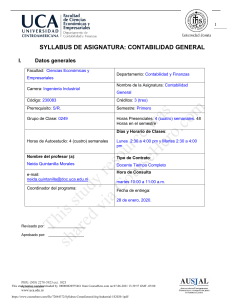 Programa Contabilidad General - Ingeniería Industrial