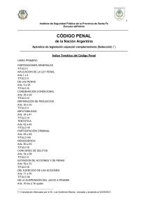 Código Penal de la Nación Argentina - Apéndice de legislación complementaria (Actualizado - Junio de 2021)