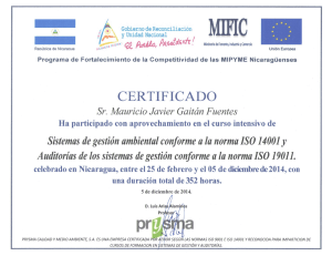 Certificado ISO 14001 y 19011