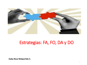 Estrategias FA, FO, DA y DO: An&aacute;lisis FODA