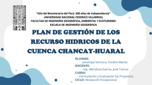 PLAN DE GESTIÓN DE LOS RECURSO HIDRICOS DE LA CUENCA CHANCAY-HUARAL EXPO FINAL