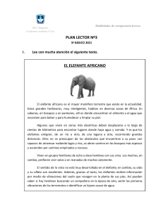 12. Plan Lector N°3 El elefante africano