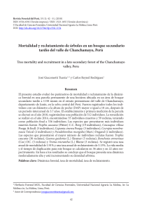 Mortalidad y reclutamiento de árboles en un bosque secundario tardío del valle de Chanchamayo