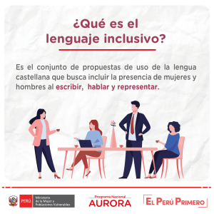 Campaña informativa y de sensibilización sobre el correcto uso del lenguaje inclusivo en los documentos y publicaciones
