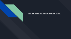 LEY NACIONAL DE SALUD MENTAL 26.657