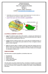 Climas de Colombia: Taller de Geografía para 6° Grado