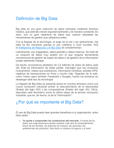 Definición de Big Data