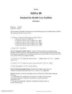 NFPA 99 2005