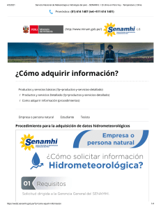 Servicio Nacional de Meteorología e hidrología del perú - SENAMHI,   El clima en Perú hoy - Temperatura   Clima