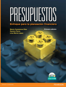Presupuestos enfoque para la planeación financiera Primera edición