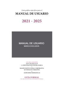 Manual de Marca e Imagen Institucional EXCLUSIVA