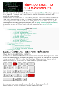 LAS FUNCIONES DE EXCEL QUE MAS SE USAN