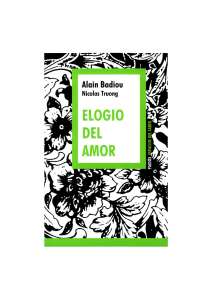 Alain Badiou - Elogio del amor