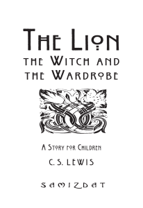 Narnia The Lion The Witch and the Wardrobe CSL