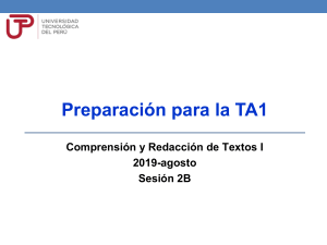 2B-100000N01I Preparación para la TA1 (diapositivas) 2019-agosto