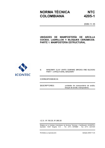 NORMA TECNICA COLOMBIANA NTC 4205-1