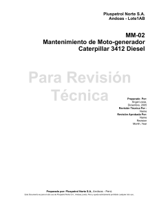 MANUAL MANTENIMIENTO DEL CATERPILLAR MOTOGENERADOR 3512