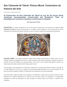San Clemente de Tahull. Pintura Mural. Comentario de Historia del Arte