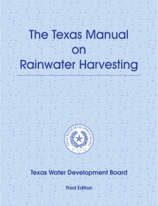 El manual de Texas sobre recolección de agua de lluvia