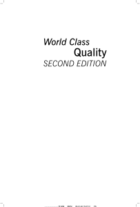 World class quality