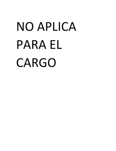 NO APLICA PARA EL CARGO