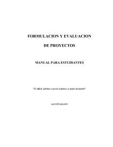 Evaluacion y formulacion de proyectos