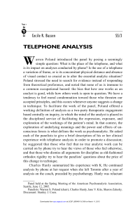 Bassen, C. R. (2007). Telephone Analysis