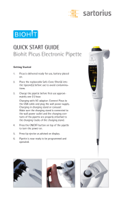 Electronic Pipettets Picus-quickguide-press manual
