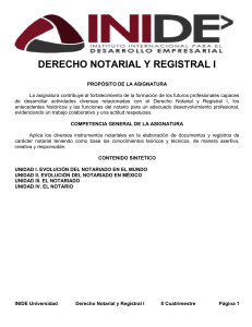 APUNTES DERECHO NOTARIAL Y REGISTRAL I