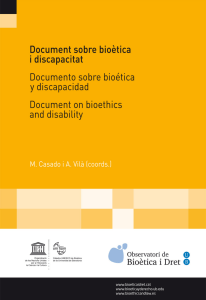 Documento sobre bioetica y discapacidad