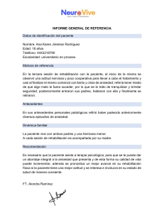 INFORME GENERAL DE REFERENCIA (hipotético) DE PROFESIONALES DE LA SALUD A PSICOLOGÍA