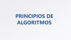 Sesion 1 - Principios de Algoritmos