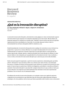 2. ¿Qué es la innovación disruptiva Harvard Business Review