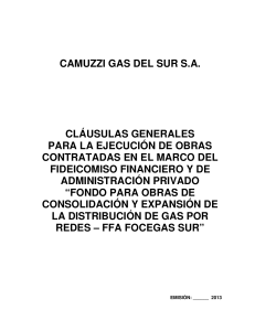 Pliego de Obras Condiciones Generales CGS - FOCEGAS